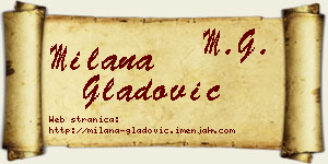Milana Gladović vizit kartica